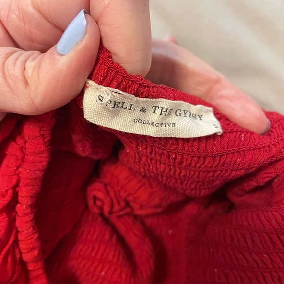 Red off the shoulder dress - Picture 2 of 2